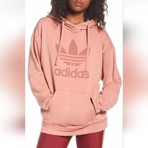 Women's Adidas Trefoil Hoodie Raw Pink Size Small Oversize Fit- Read Description